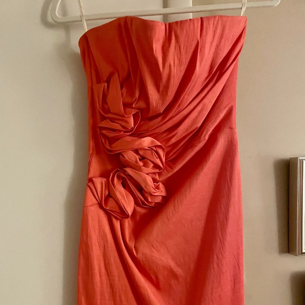 EUC hot pink cocktail dress with bow, BEAUTIFUL color!